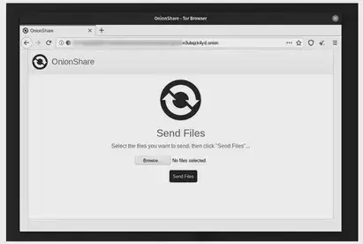 OnionShare private file transfer illustration